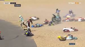 Moto3 rider airlifted to hospital after quals crash. Moto3 Massive Crash Le Mans 2017 Youtube