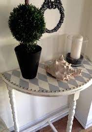 sold vintage 1930 s demi lune console table harlequin etsy console table painted table table
