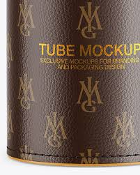 Rough Leather Tube Mockup In Tube Mockups On Yellow Images Object Mockups