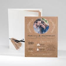 Tendance incontournable du moment, le thème de mariage vintage vous propose un agréable petit voyage dans le temps. Faire Part Mariage Kraft Vintage Monfairepart Com