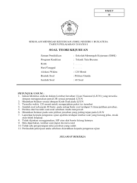 Maybe you would like to learn more about one of these? Contoh Soal Tes Khusus Masuk Smk Jurusan Tata Busana