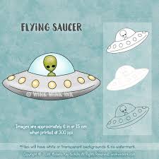 Buy Digital Stamp Flying Saucer Alien ...