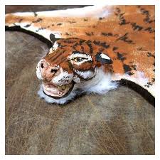 Soft and cuddly cute black bear floor throw area rug (great kids rug) 42. Fake Tiger Skin Rug Open House Miniatures