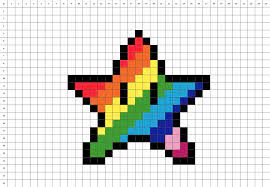 Pixel art noel polaire | pixel art noel polaire : Dessin Etoile Pixel Art Mario Novocom Top