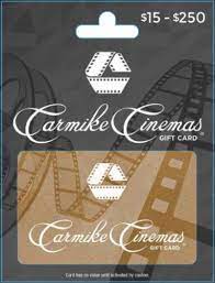 Once your gift card is shipped, you will receive an email with a tracking number, with which you may access the current shipping status of your gift. Carmike Cinemas 15 250 Gift Card 1 Count King Soopers
