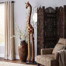 Golden Wooden Giraffe Safari Home Decor Giraffe Decor African Home Decor