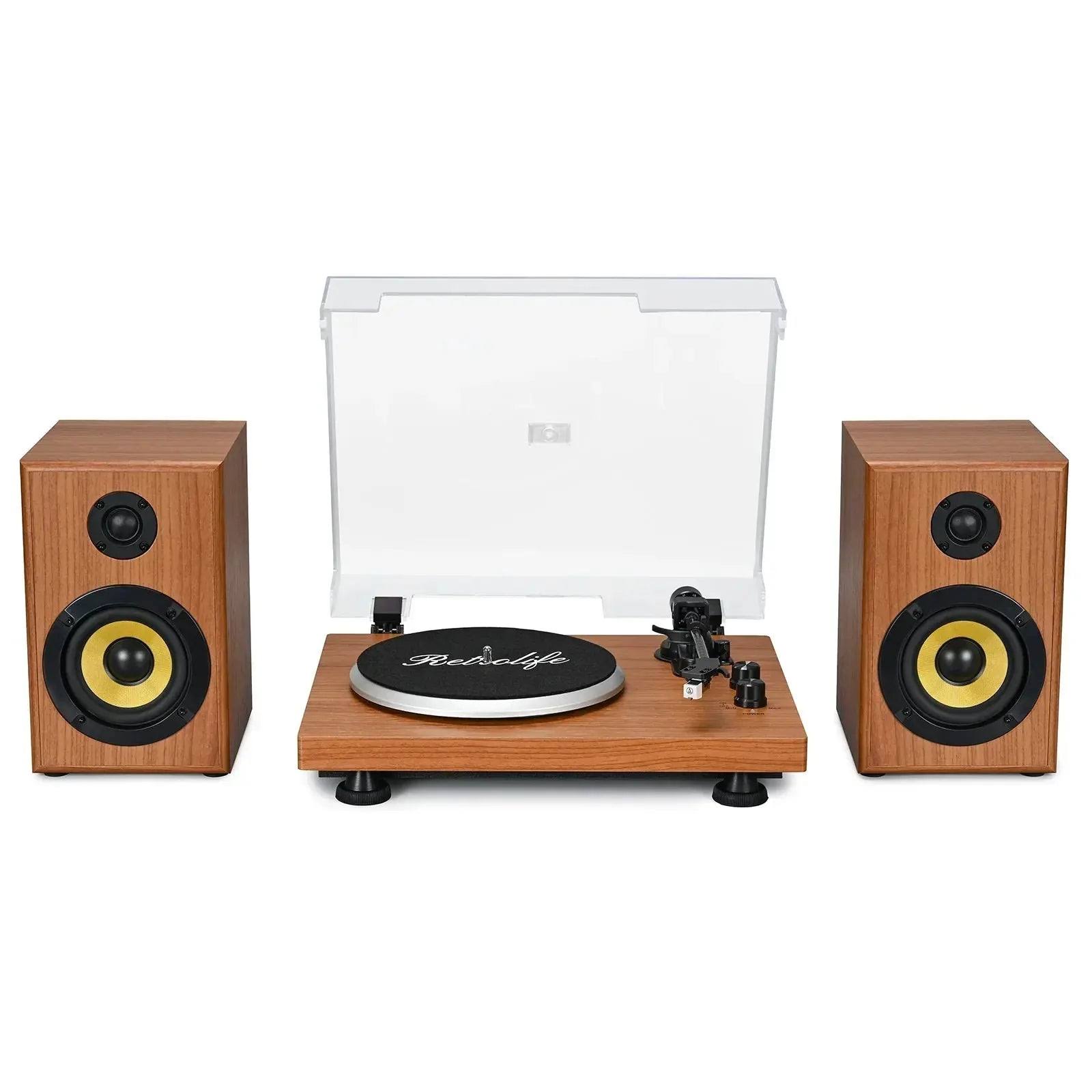 Retrolife Bluetooth Record Player HiFi System Speakers