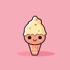 Cute kawaii ice cream chibi mascot vector cartoon style 23413959 Vector Art  at Vecteezy