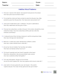 Word Problems Worksheets Dynamically Created Word Problems