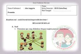 Soal Ph Uh Pjok Kelas 3 Tema 8 Kurikulum 2013 Revisi 2018 Azafah78