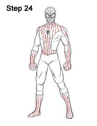 Start off with a pencil sketch. Spider Man Drawing 24 Spiderman Sketches Body Shape Drawing Spiderman