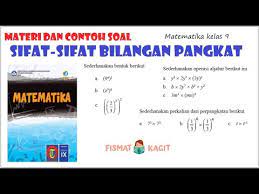 Check spelling or type a new query. Materi Dan Contoh Soal Sifat Sifat Bilangan Berpangkat Matematika Kelas 9 Youtube