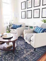 Spring Home Inspiration Decorating With Blue Jane At Home Blue Rugs Living Room Rugs In Living Room Living Room Pillows