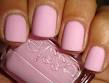 Matte pink nail polish