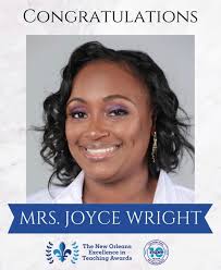 Algebra 1 teacher at McDonogh 35 Senior High School , Joyce Wright, Teacher  of the year 22-23