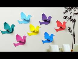 How to make a 3d paper fish craft? Pin On Bird Wall Decor
