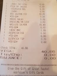 Guess Applebees Tips Themselves For All Take Outs Via Doordash Doordash