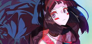 Guys are following the trend of trying out unusual hair color like purple. Hd Wallpaper Anime Girls Bangs Black Hair Purple Eyes Wallpaper Flare