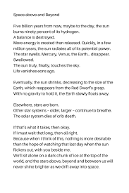Space Above And Beyond Poem Above And Beyond Poems Poetry