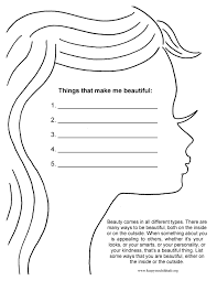 Things That Make Me Beautiful Self Esteem Worksheets Therapy Worksheets Self Esteem Activities