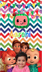 Happy Birthday Activities For Kids Cocomelon Personalised Backdrop In 2020 2nd Birthday Party Themes Kids Party Planning 1st Birthday Party Themes