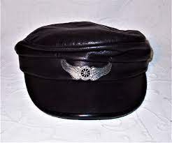 Vintage Harley Davidson Motorcycle Genuine Black Leather Captain S Cap Med Euc Vintage Harley Davidson Motorcycles Vintage Harley Davidson Stage Outfits