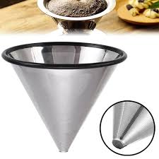 The sieve sits on top of the funnel and can be used to catch pulp, seeds, or kernels. Stainless Steel Coffee Filters Tea Coffee Dripper Coffee Mesh Strainer Filter Funnel Drip Pour Over Tea Coffee Drippers Smart Kitchen Smart Home