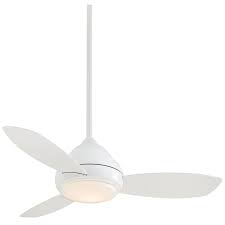 Integrated led indoor brushed nickel ceiling fan with light with remote control. Minka Aire Concept I 44 In Led 44 In White Led Ceiling Fan With Light Remote Control And Light Kit 3 Blade In The Ceiling Fans Department At Lowes Com