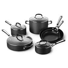 Simply Calphalon 10 Pc Hard Anodized Nonstick Cookware Set Cookware Set Nonstick Pots And Pans Sets Cookware Set