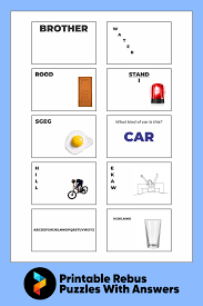One of the most common ways of encrypting a rebus is the positioning of the words and symbols, in terms of its place on the canvas area and to the other words and symbols in relation to it. 10 Best Printable Rebus Puzzles With Answers Printablee Com