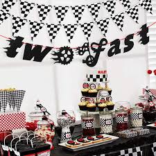 We considered a few popular themes like a space theme (two the moon), a jungle party (two wild), and an ice cream theme (two. Buy Beyumi Two Fast Birthday Decorations 28pcs Race Car Theme Party Supplies Checkered Pennants Banner And Chequered Flags Balloons Perfect For Kids 2nd Second Birthday Party Let S Go Racing Party Online