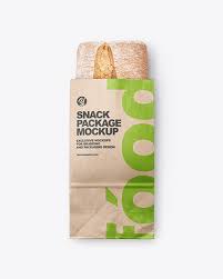 Download Kraft Package W Bread Mockup In Packaging Mockups On Yellow Images Object Mockups
