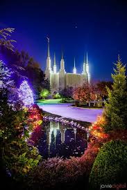 Beautiful picture of the washington dc temple with colourful lights. Dc Temple Night Reflections Lds Temple Pictures Temple Pictures Lds Temples
