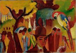 Eine auswahl von werken von august macke. August Macke Kleiner Zoologischer Garten In Braun Und Gelb Kunstdruck