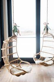 A Very Mountain Home Christmas Studio Mcgee Hanging Chair Living Room Hanging Rattan Chair Hanging Chair
