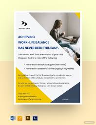 Free Modern Work From Home Flyer Template In 2020 Flyer Template Flyer Marketing Method