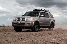 2007 Toyota Sequoia With Trd Bilstein Total Chaos And Hella I Love My Truck Toyota Sequioa Motorcycle Camping Gear Toyota Trucks