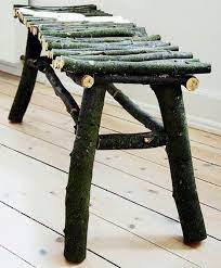 Diy How To Make A Twig Bench 1001 Gardens Twig Furniture Diy Bench Outdoor Willow Furniture