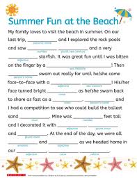 More images for mad libs printables » A Beach Day Word Fill In Worksheets Printables Scholastic Parents