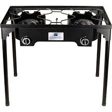 Propane Camping Stove 2 Burner Cast Iron Stove Stand Double Cooking New Outdoor Propanecampingstove Doubleburner Outdoor Stove Cast Iron Stove Outdoor Cooker