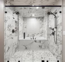 A master bathroom with a large shower stall and jacuzzi tub. Bathroom Remodels In Utah Pierce Design Build