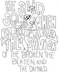 He Said Son When You Grow Up Will You Be The Saviour Of The Broken The Beaten And The D Mned My Chemical Romanc My Chemical Romance Lyric Drawings Songs