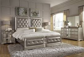 Couture Silver Panel Bedroom Set Silver Bedroom Furniture Silver Bedroom Mirrored Bedroom Furniture