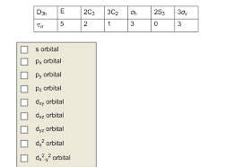 Solved A Use D3h Character Table To Determine What Orbit Chegg Com