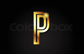 Kreatives design für business und unternehmen 2596277 bei . Gold Alphabet Letter P Logo Design Stock Vector Colourbox
