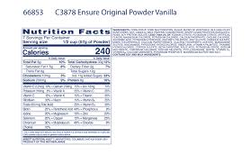 ensure original nutrition shake powder