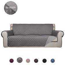 Purefit Reversible Quilted Sofa Cover Water Resistant Slipcover Furniture Protector Washable Couch Cover With Anti Slip Couch Covers Quilted Sofa Slipcovers