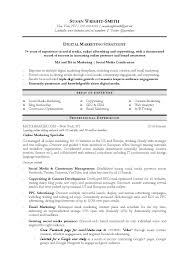 Digital Marketing Strategist Resume Sample Marketing Resume Digital Marketing Chronological Resume