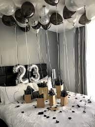 Decorate The Room Of So Sofitel Bangkok With Gifts Photos Hanging On A Balloon Birthday Surprise Boyfriend Birthday Room Decorations Boyfriends Birthday Ideas