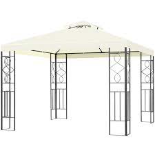 Ezyfast 14 x 10 foot large outdoor waterproof pop up canopy for rain or shine w/ carry bag, white. Costway 2 Tier 10 X10 Patio Gazebo Canopy Tent Steel Frame Shelter Awning Target